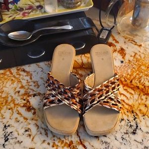 Brand new Italian shoe maker slide sz 6